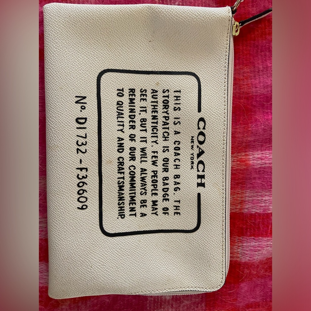 Coach White Wristlet